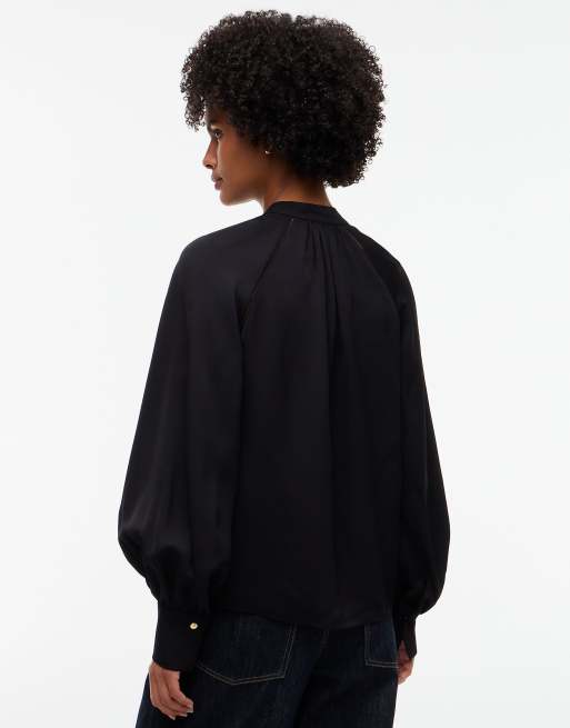 Tommy Hilfiger blouse satinée coupe regular noire, 4 de 6