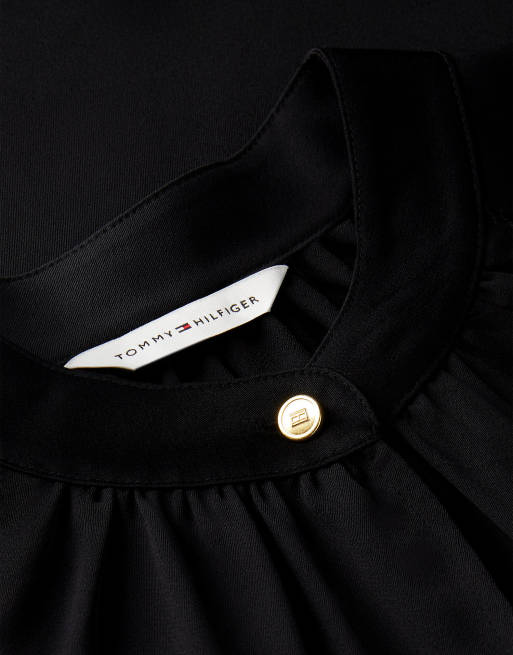 Tommy Hilfiger blouse satinée coupe regular noire, 6 de 6