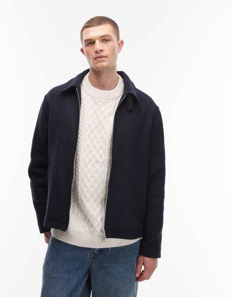 Tommy Hilfiger - Blouson Harrington en laine - Bleu marine - view 1