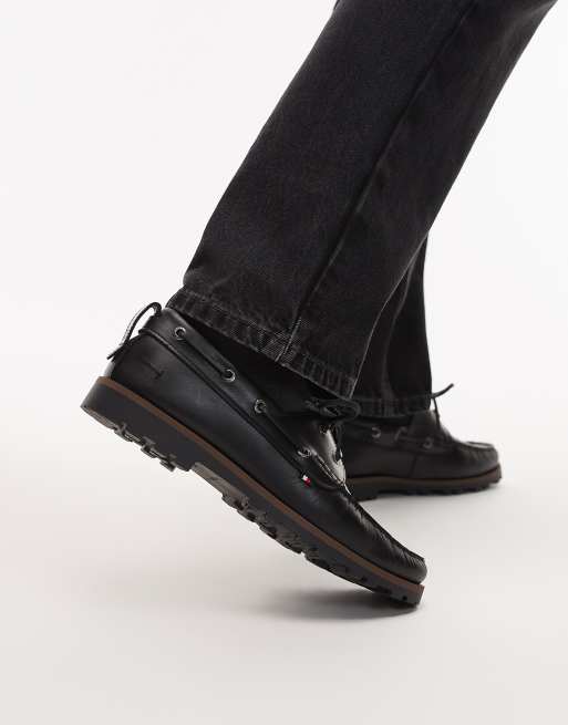 Tommy Hilfiger  boat shoe in black, 4 of 4