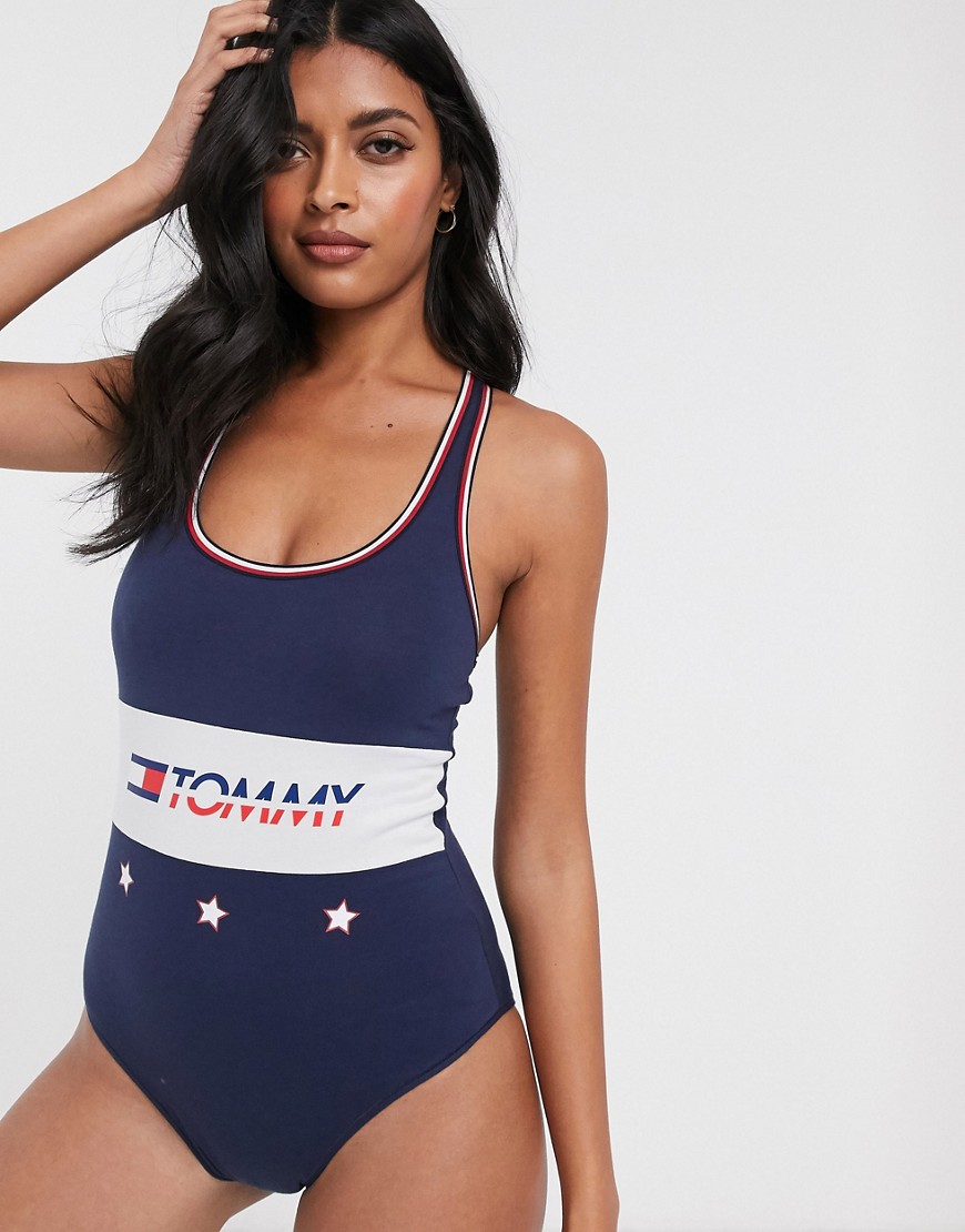 Tommy hilfiger body with stair icons-Black