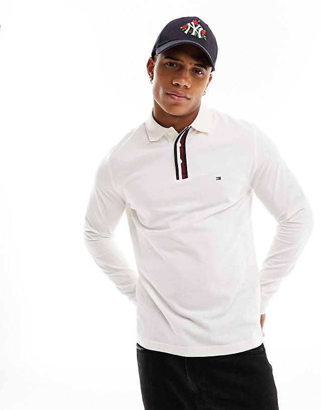 Tommy Hilfiger - bold gs long sleeve regular polo in ancient white
