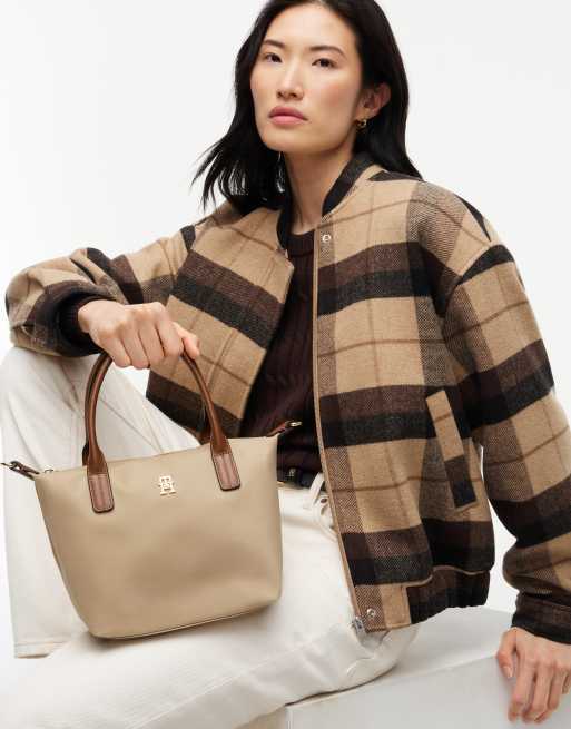 Tommy Hilfiger - bolso tote mini popette beige con bandolera, 2 de 4
