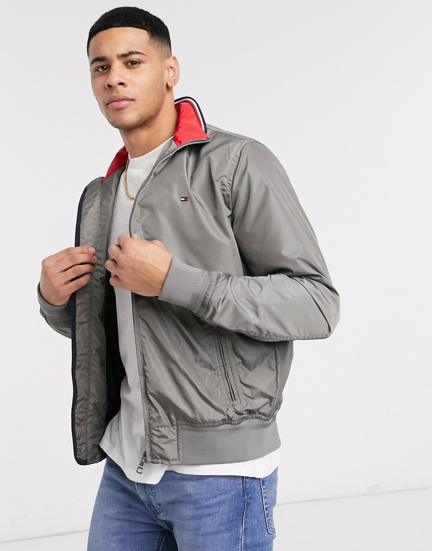 Tommy Hilfiger - Bomber a coste grigio peltro a righe