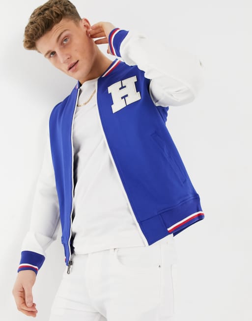 Tommy Hilfiger bonded fleece varsity bomber jacket | ASOS