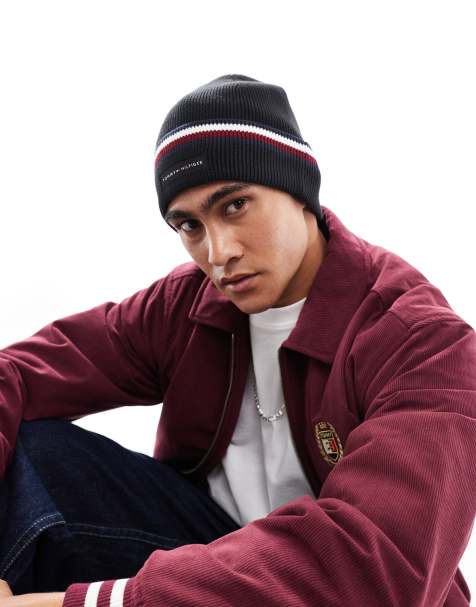 Tommy Hilfiger - Bonnet en maille avec logo - Noir - view 1