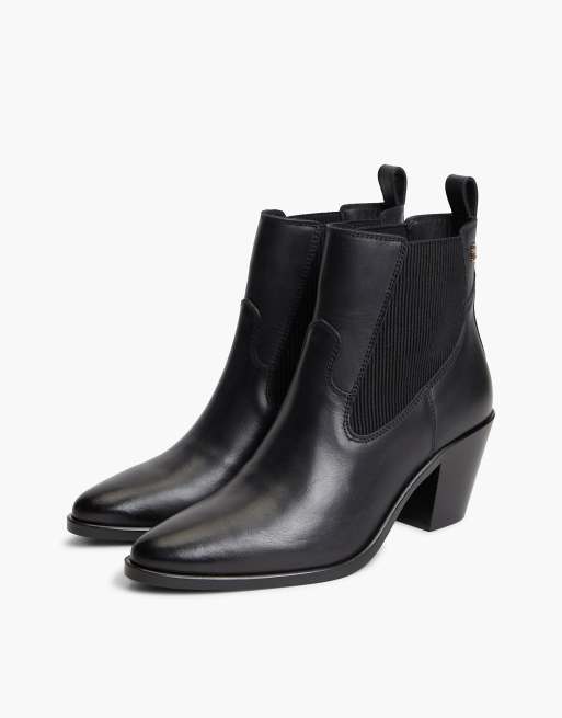 Tommy Hilfiger Boots Chelsea western en cuir noir, 2 de 7