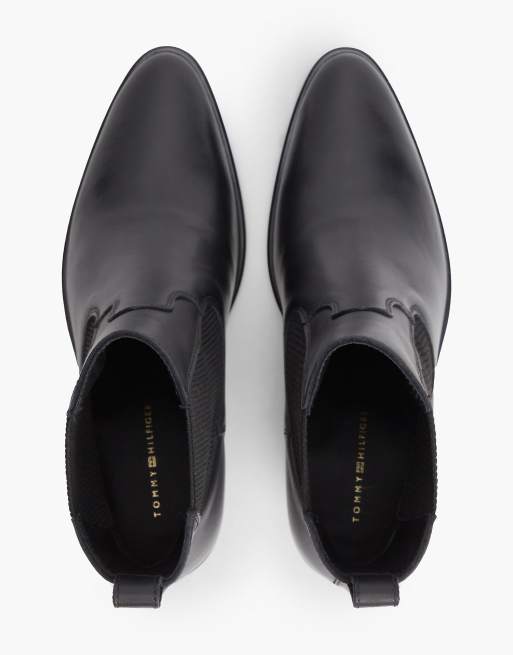 Tommy Hilfiger Boots Chelsea western en cuir noir, 3 de 7
