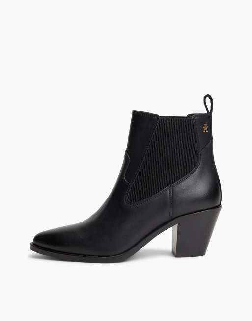 Tommy Hilfiger Boots Chelsea western en cuir noir, 7 de 7