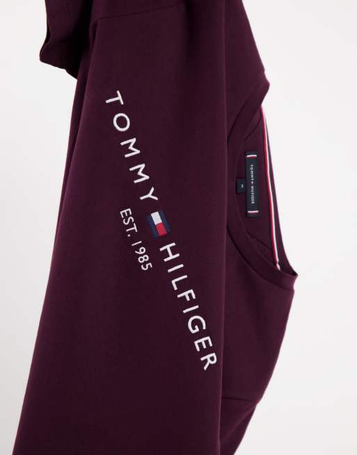 Tommy Hilfiger - Bordeaux T-shirt med klassisk logo, 3 af 4