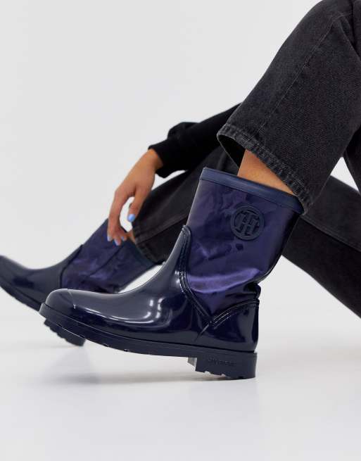 Tommy Hilfiger – Botki przeciwdeszczowe z wyściółką