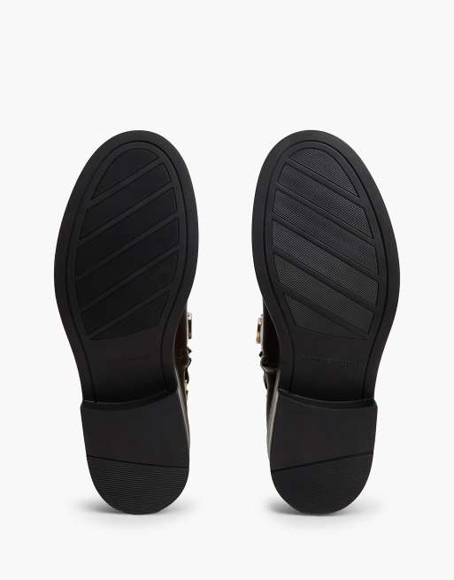 Tommy Hilfiger bottes d’équitation en cuir à finitions dorées, marron foncé, 5 de 7