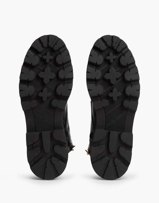 Tommy Hilfiger bottes lacées en cuir monogrammées TH noires, 5 de 7