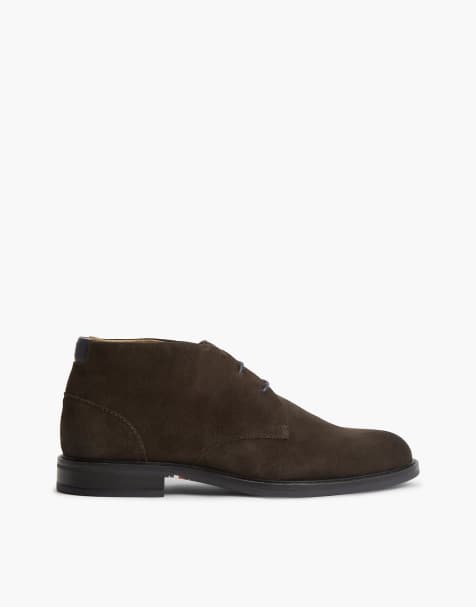 Tommy Hilfiger bottines à lacets en daim marron foncé - view 1