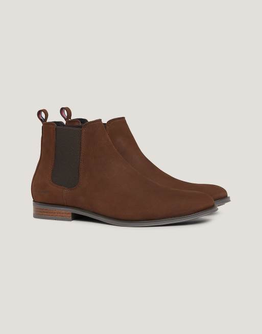 Tommy Hilfiger - Bottines Chelsea décontractées en nubuck - Cacao