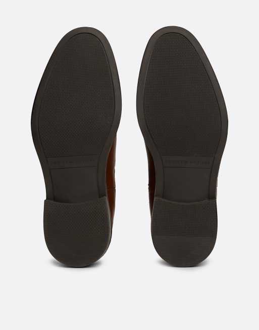 Tommy Hilfiger - Bottines chelsea en cuir avec bande signature - Marron rouge, 4 de 4