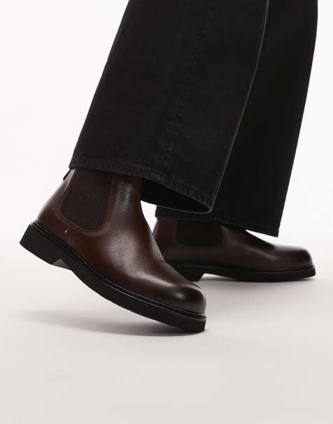 Tommy Hilfiger - Bottines Chelsea - Marron  - view 1