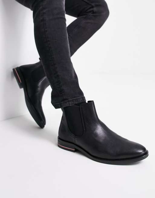 Bottes noires tommy discount hilfiger