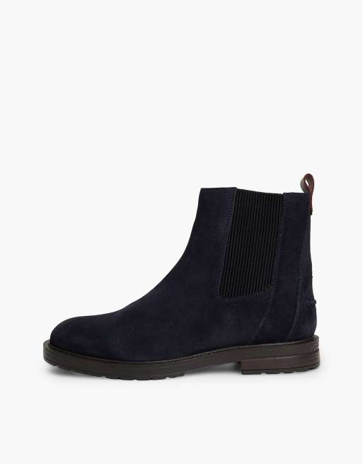 Tommy Hilfiger bottines Chelsea zippées en daim bleu foncé, 7 de 7