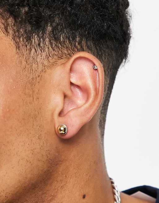 Tommy Hilfiger - Boucles d'oreilles rondes avec logo - Doré