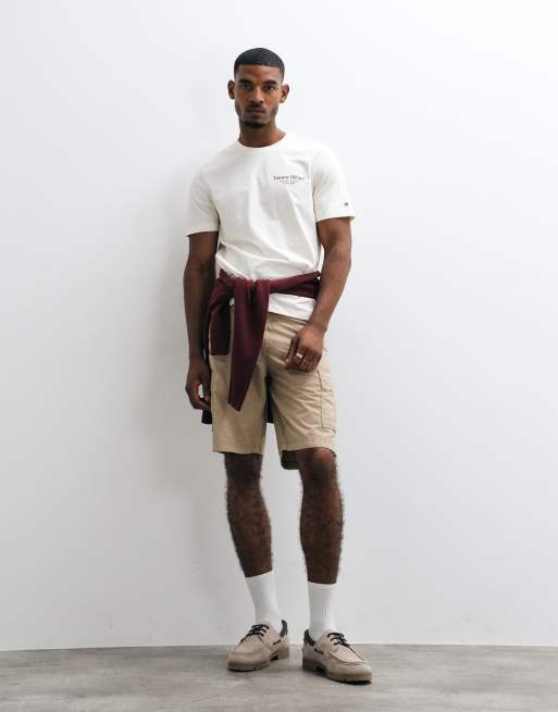 Tommy Hilfiger boxig t-shirt med logga i cream, 3 av 5