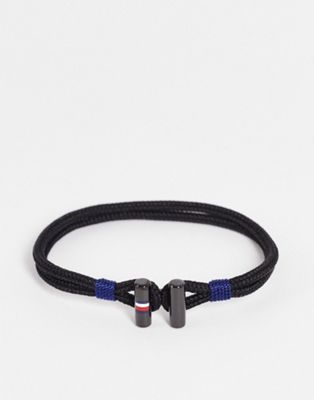 Tommy Hilfiger nylon bracelet in black - ASOS Price Checker
