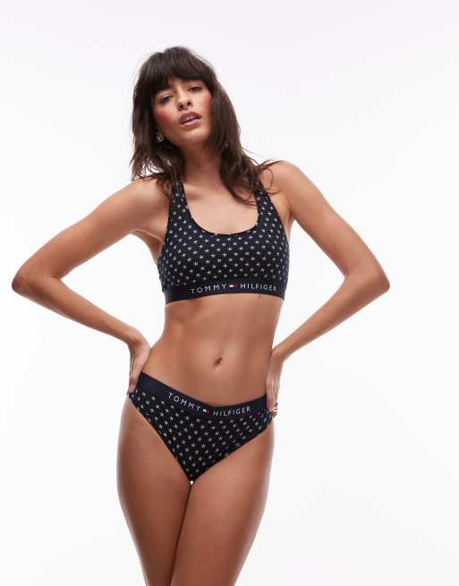 Tommy Hilfiger - Bralette met sterrenprint in marineblauw