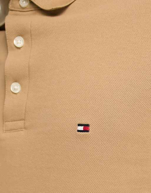 Tommy Hilfiger – Brązowa koszulka polo o wąskim kroju, 4 z 4