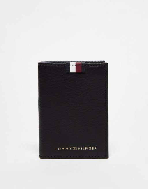 Tommy Hilfiger – Brieftasche aus hochwertigem Leder in Schwarz