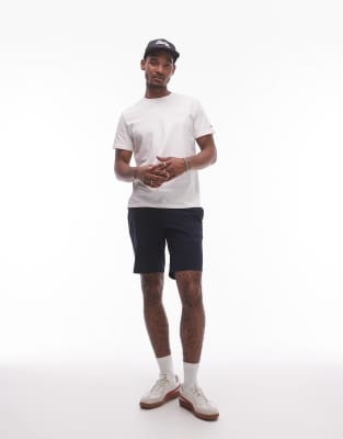 Tommy Hilfiger - Brooklyn - Short chino ajusté avec ceinture - Bleu foncé