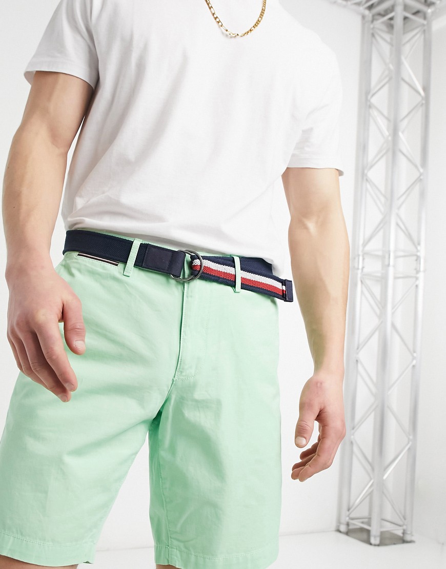 Tommy Hilfiger brooklyn short light twill belt shorts-Green