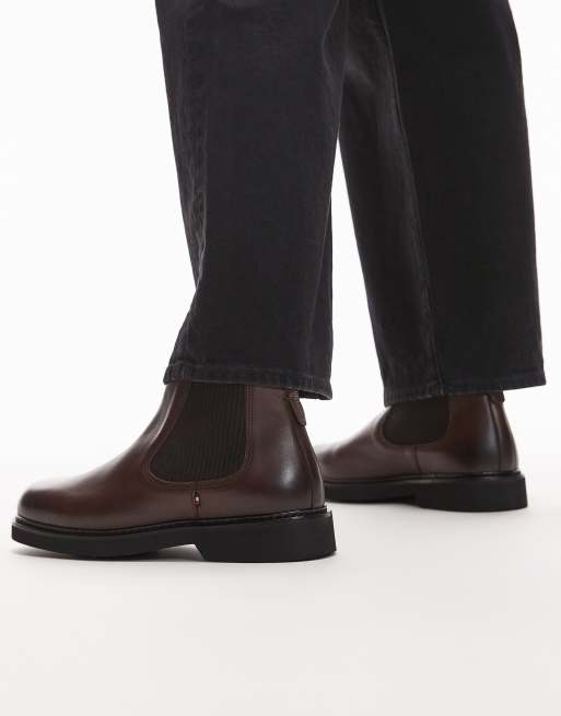 Tommy Hilfiger – Bruna, låga chelseaboots , 3 av 4