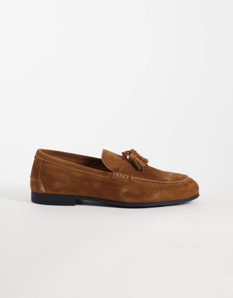 Tommy Hilfiger - Brune loafers i fleksibel ruskind med kvaster - view 1
