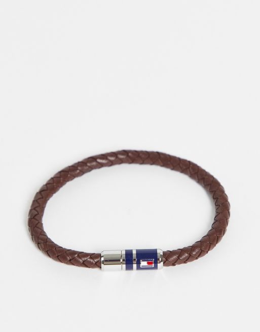 Tommy Hilfiger – Brunt, magnetiskt läderarmband för män, 2790295