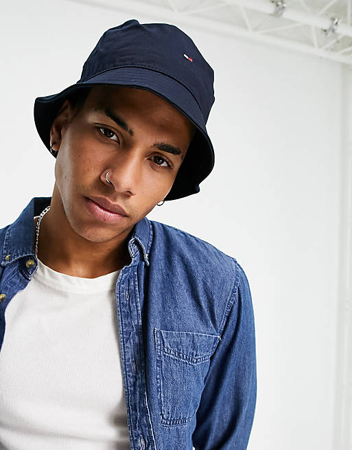 in hat bucket navy ASOS | with small logo Tommy flag Hilfiger