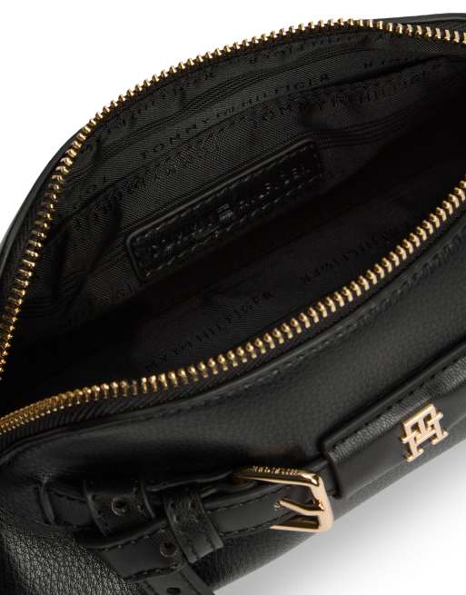 Tommy Hilfiger buckle micro crossbody bag in black, 4 of 4