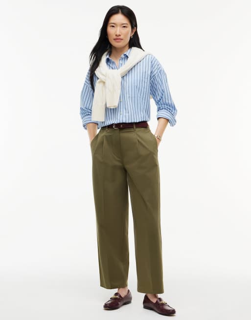 Tommy Hilfiger Bundfalten-Barrel-Chinos in Utility Olive, 2 von 6