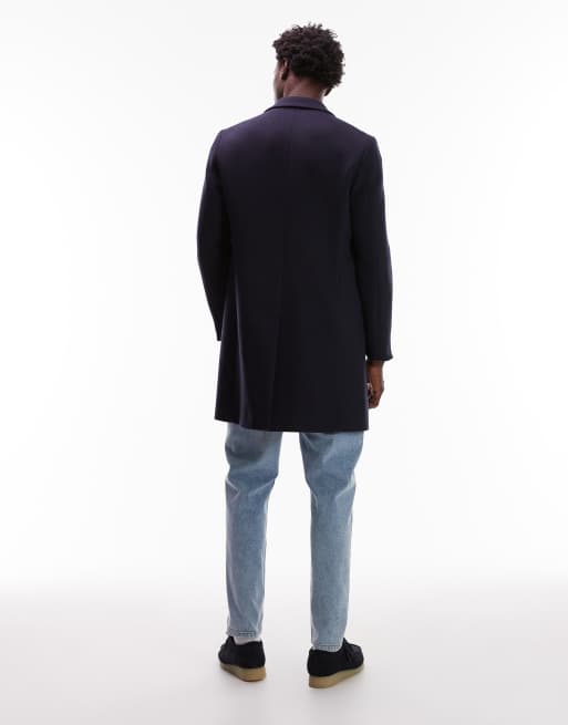 Tommy Hilfiger - Caban mi-long en laine - Bleu marine, 3 de 5