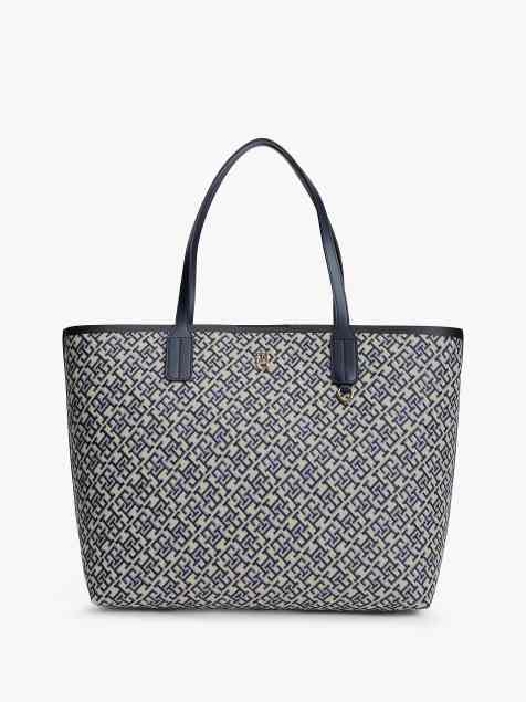 Tommy Hilfiger - Cabas en jacquard à monogramme TH - Bleu foncé - view 1