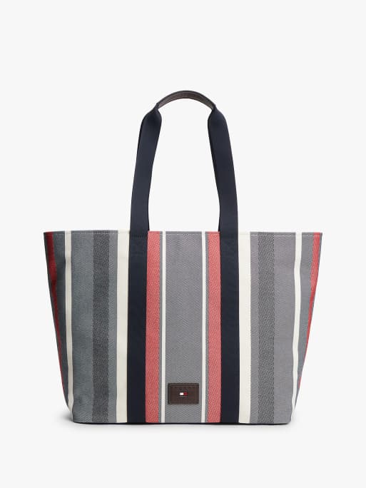 Tommy Hilfiger - Cabas en jacquard avec empiècement logo - Multicolore