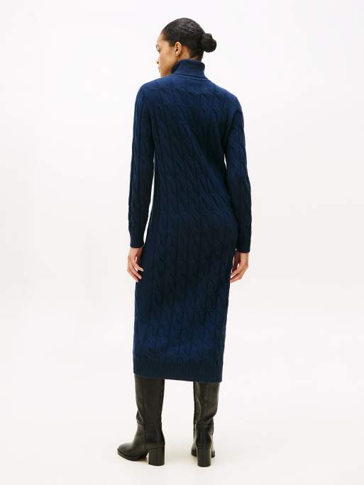 tommy hilfiger sweater dress Navy Blue & Red Stripe Funnel Turtleneck Medium NEW Youll also find an amazing selection of shoes Mother Earth Sweater Dress by