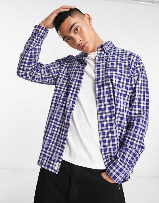 Tommy Hilfiger - Camicia blu multicolore a quadretti scozzesi