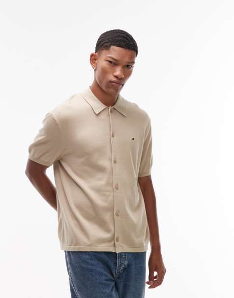 Tommy Hilfiger - Camicia giacca in cotone beige - view 1