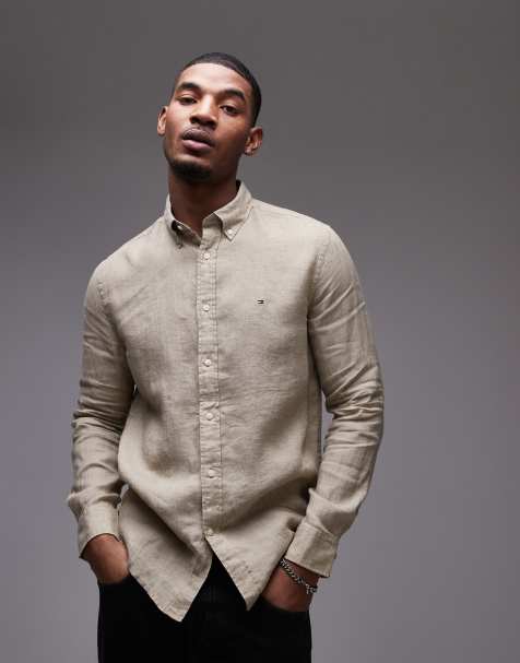 Tommy Hilfiger - Camicia in lino beige - view 1