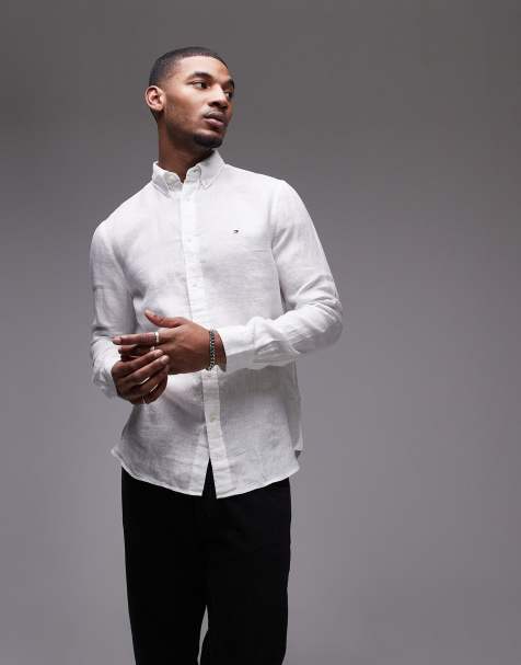 Tommy Hilfiger - Camicia in lino bianca - view 1