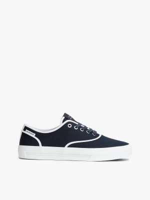 Tommy Hilfiger Canvas cupsole trainers in dark blue