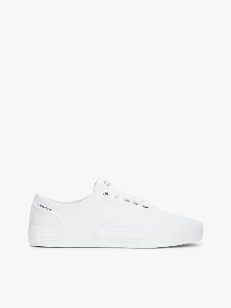 Tommy Hilfiger Canvas cupsole trainers in white - view 1