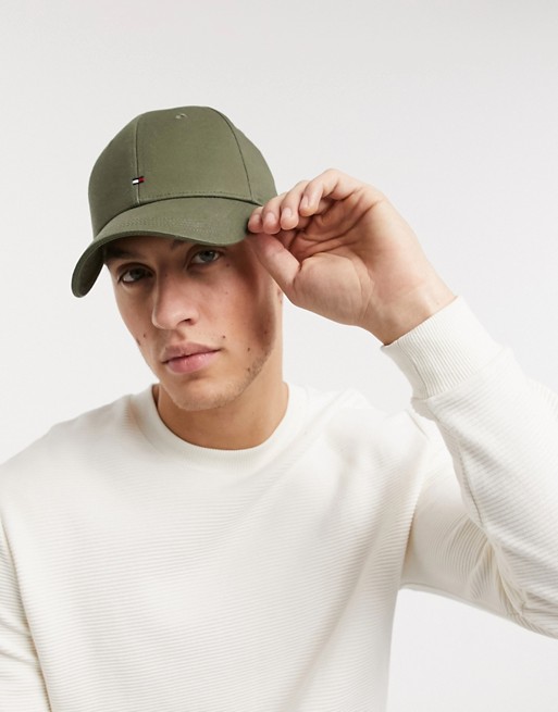 Tommy Hilfiger cap in green with small flag logo