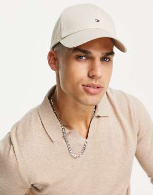 zomer ik lees een boek solide Tommy Hilfiger Cap With Small Flag Logo In Cream-white | ModeSens