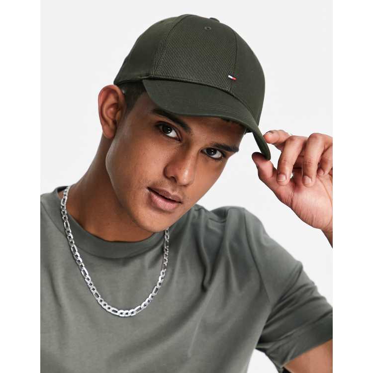 Tommy Hilfiger cap with small logo green ASOS | in flag olive